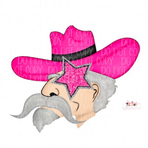 Diseño digital de mascota preppy rebelde rosa / rosa fuerte / espíritu de equipo / octubre / mascota dibujada a mano / espíritu escolar / descarga imprimible /