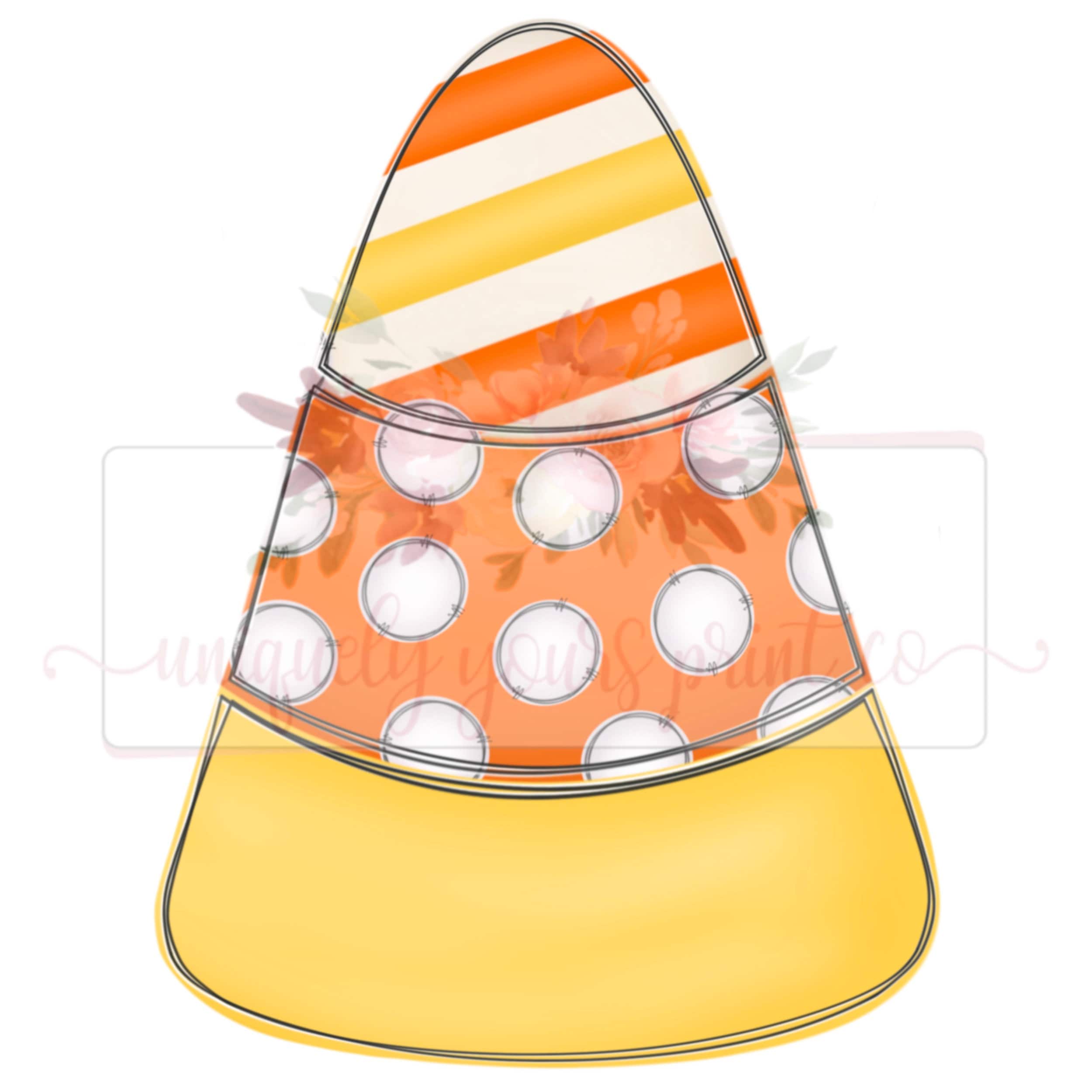 Patterned Candy Corn Doodle | Hand Drawn L Instant Download | Fall