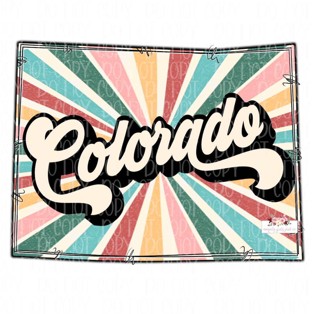 Colorado State Digital Design Download | Retro Boho Starburst Pattern ...