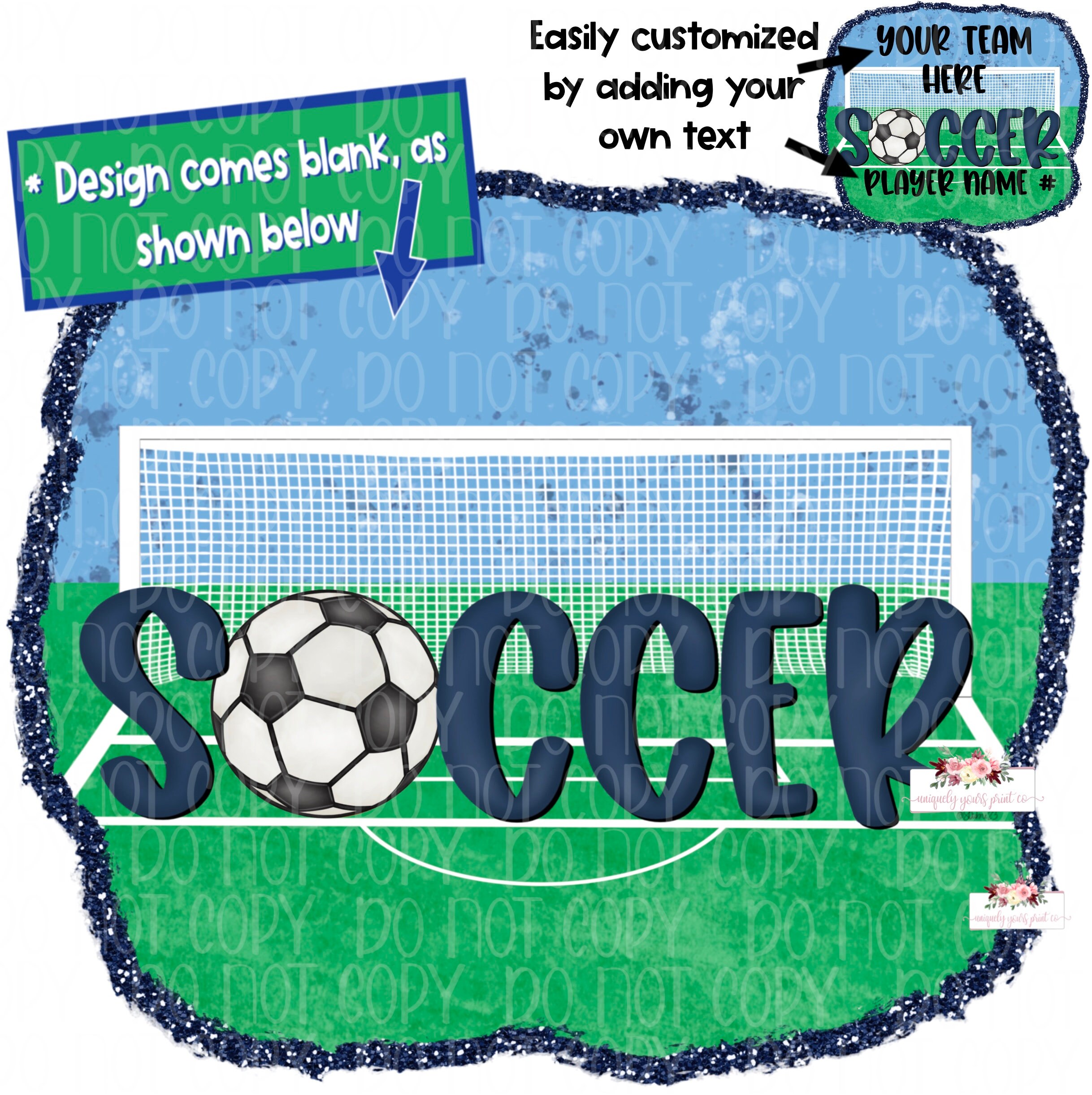 Navy Blue Soccer Digital Design Soccer Team Mom Digital Design Navy Blue Soccer Team Mascot Fan Spirit Hand Drawn Soccer Printable