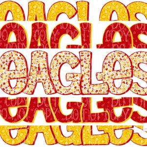 Rot und Gelb Gold Adler Digital Design | Stacked Gepard Batik & Leopard | Digitaler Download | Handgezeichnet | PNG | Rot Gold