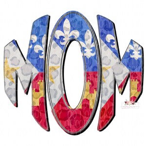 Acadian Flag mom digital design | Acadiana | Lafayette | Louisiana | Mother’s Day design| Hand drawn | PNG | Sublimation | Instant Download