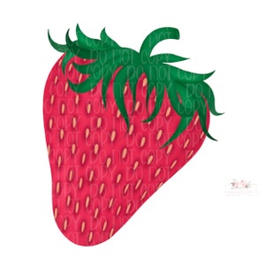 Strawberry Digital Design Download | Hand drawn | Sublimation | Digital Download |Strawberry PNG | printable strawberry design