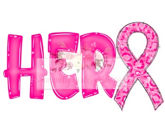 Hero cheetah tie dye pink ribbon Awareness Ribbon | Instant Digital Download | PNG | Sublimation| Breast Cancer Awareness | Hand drawn