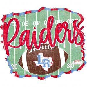 Raiders football Digital design download | Red and Columbia Blue | Hand drawn | School Spirit | printable design Download | Raiders Spirit