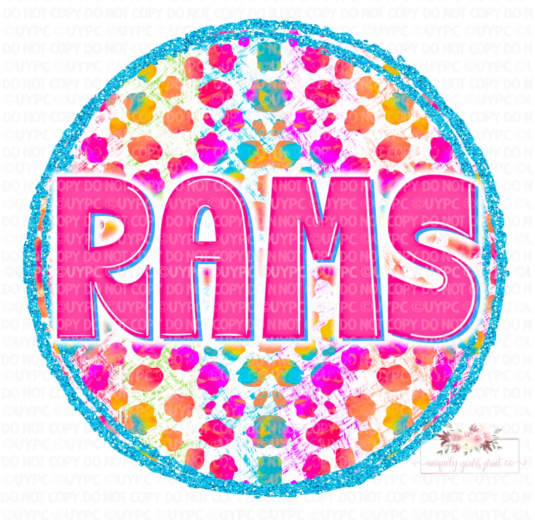 Rams Cheetah Tie Dye Glitter Frame Design | PNG (digital Download) - Etsy