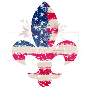 USA Flag Fleur De Lis| Hand drawn | Doodle Design | Sublimation |Digital Download| Louisiana | PNG | Men&#39;s Mardi Gras Shirt |America