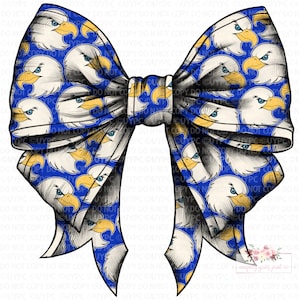 Eagles Coquette Bow Digital Design | Royal Blue | Digital Download | Hand Drawn | PNG |