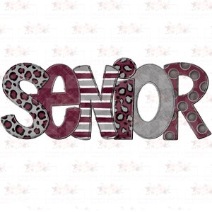 Maroon and Gray senior Doodles | Senior PNG | Hand drawn | Sublimation | Instant Download| Digital Design