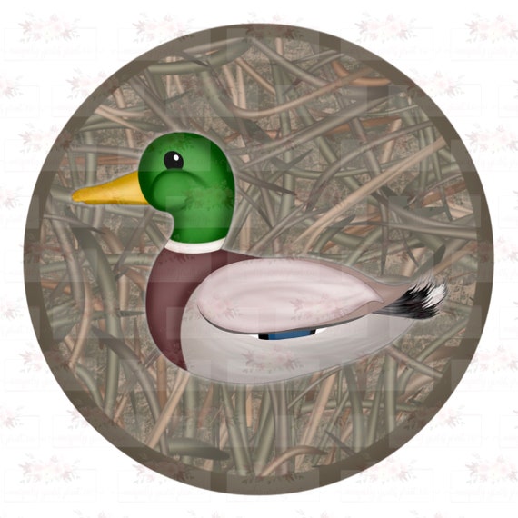 Mallard Duck on camouflage png  | Hand drawn | PNG | Sublimation |  Instant Digital design Download