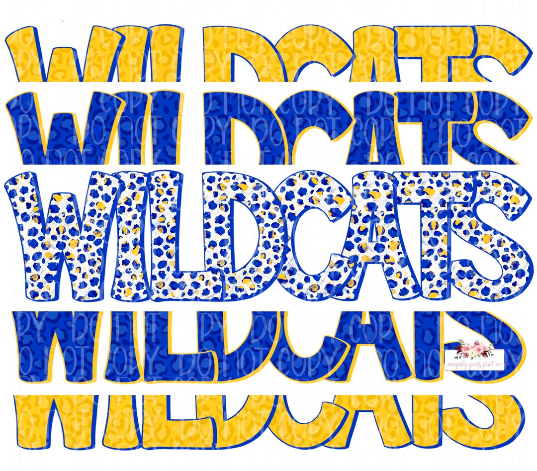 Wildcats Mascot Digital Design Download | Cheetah Tie Dye Leopard Stack ...