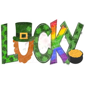 Lucky doodle PNG |St. Patricks Day | Hand drawn Design | sublimation | Digital Download| clover | St. Pattys day | Lucky doodle | rainbow