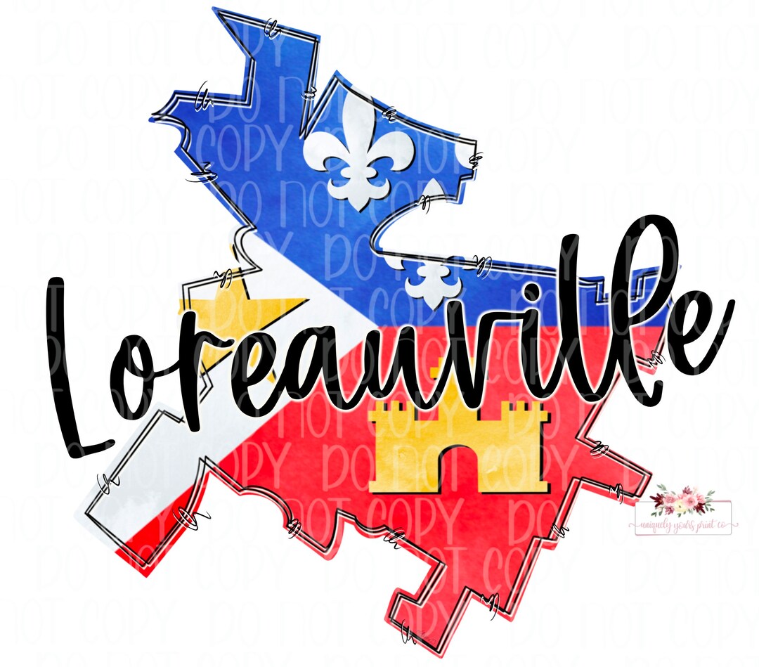 Loreauville Digital Design Acadian Flag Acadiana Etsy
