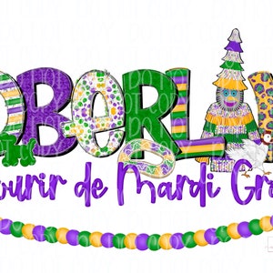 Oberlin Courir de Mardi Gras digitaal ontwerp | PNG | Handgetekend ontwerp | Sublimatie | Digitaal ontwerp | Direct downloaden | Dikke dinsdag