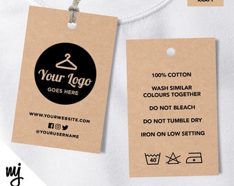 Custom printed kraft clothing swing tags cards | Eco friendly recyclable