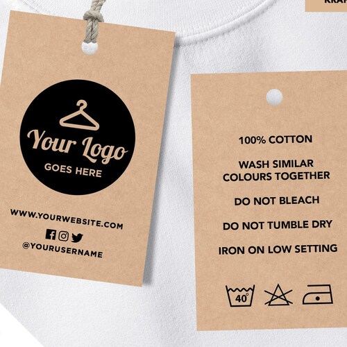 Custom Printed Kraft Clothing Swing Tags Cards Eco Friendly Etsy UK