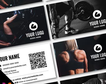 Custom Business Card Printing | Gym workout personal trainer training muscle weight lifting lift weight businesses