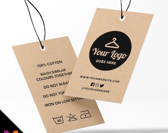 Custom printed kraft clothing swing tags cards | Eco friendly recyclable