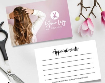 Custom appointment card printing | salon / barber / hair hairdresser business