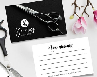 Custom appointment card printing | salon / barber / hair hairdresser business 03
