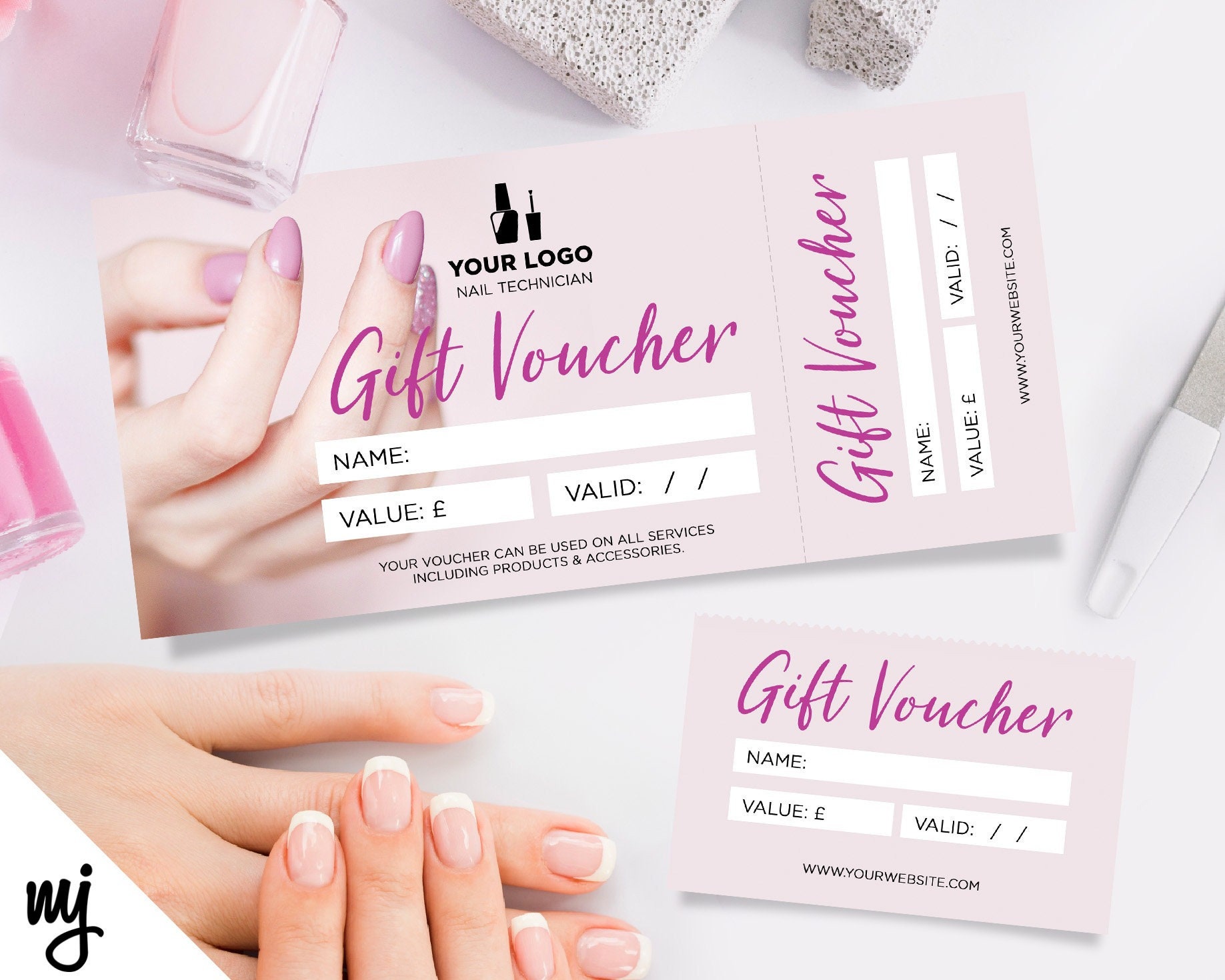 Custom Printed Gift Vouchers Perforated Stubs Nail Etsy UK