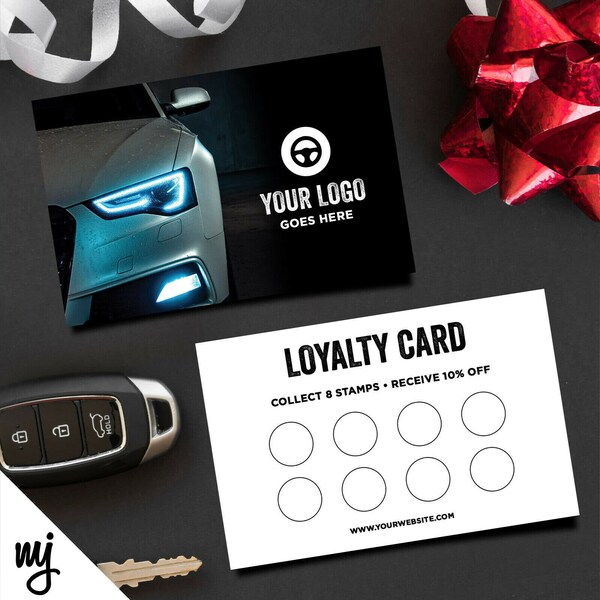 Custom printed loyalty cards | Car showroom / valet / carwash / chauffeur driving business 2