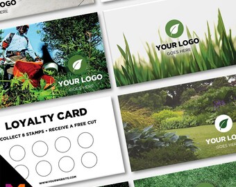 Custom printed loyalty reward cards | Gardener Grass Flowers Landscape Landscaping Garden Landscaper Patios Slabs Grass Artificial Turf