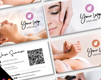 Custom Business Card Printing | Massage therapy masseur sports beauty businesses meditation
