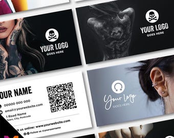 Custom Business Card Printing | Tattoo studio artist piercing piercer body art jewellery tats ink inked businesses parlour salon