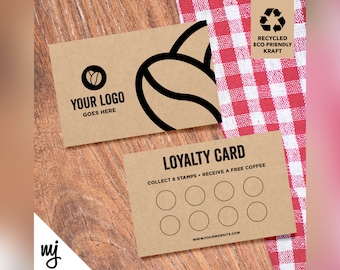 Custom printed kraft loyalty cards | Cafe / coffee shop / restaurant business 2