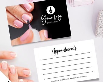 Custom appointment card printing | nail artist beauty therapist business 03