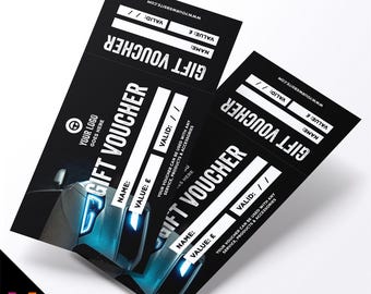 Custom printed gift vouchers | Perforated stubs | Car Vehicle Valet Showroom Auto Car Wash 1