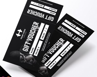 Custom printed gift vouchers | Perforated stubs | Gym Personal Trainer Muscle Fitness Boxing Exercise Training 3
