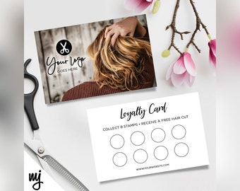 Custom printed loyalty cards | Hair salon / hairdresser hairdressing / beauty / beautician / extensions business 7