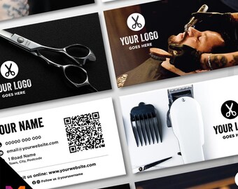 Custom Business Card Printing | Barber hairdresser stylist skin fade grooming male barbers barbering cut businesses