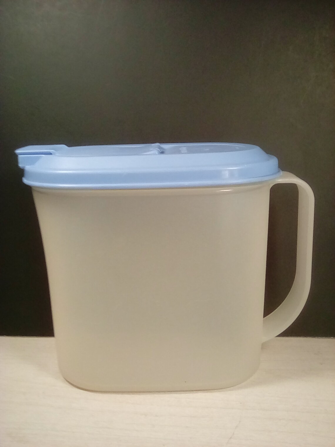 Tupperware Pitcher Container With Blue Lid. Etsy