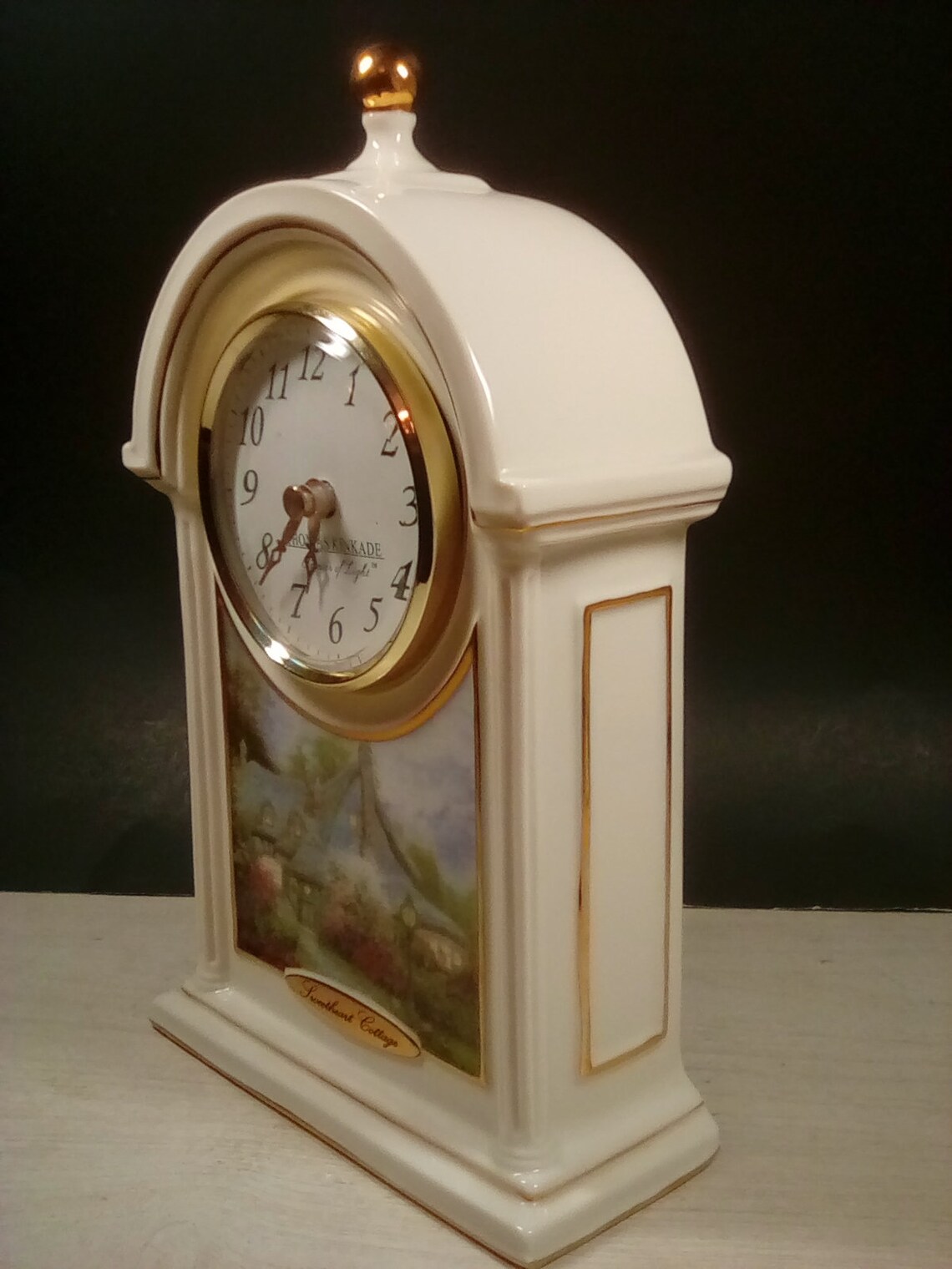Thomas Kinkade Sweetheart cottage clock Etsy