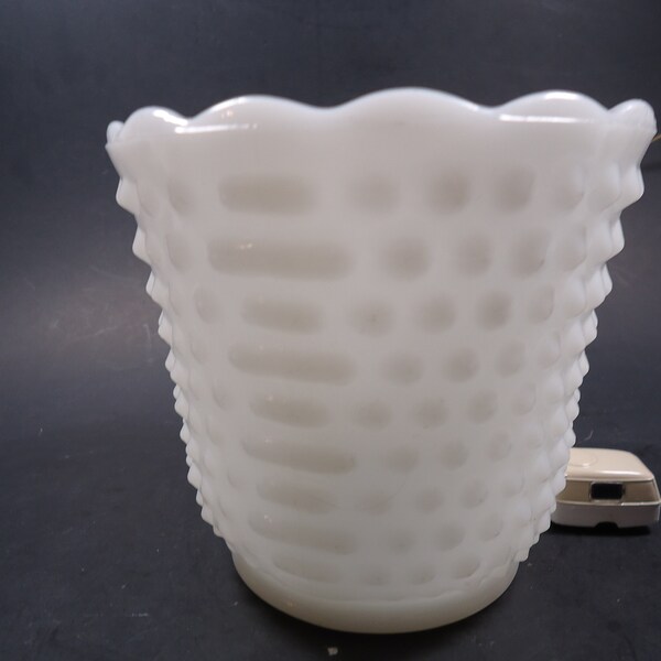 Milk glass planter /  vase