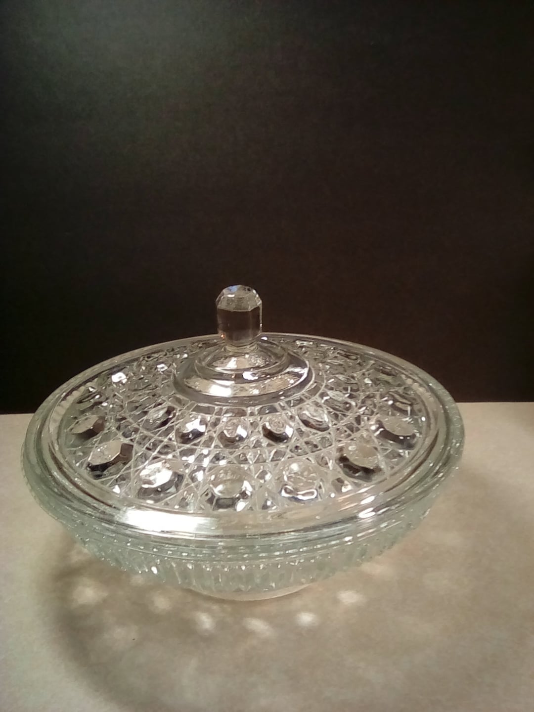 Beautiful Indiana Glass Clear Glass Candy Dish - Etsy