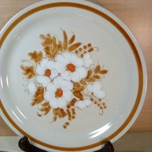 Set of 3 large dinner plates Mountain Wood Collection stoneware