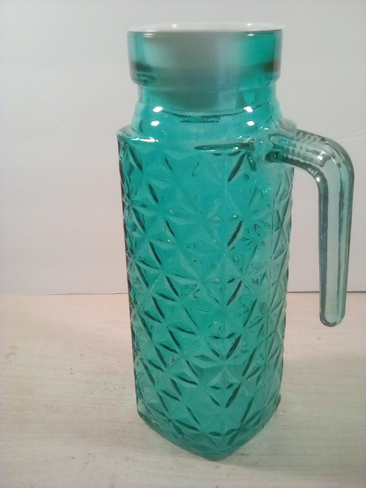 Turquoise Color Refrigerator Glass Jug / Pitcher With Handle Etsy