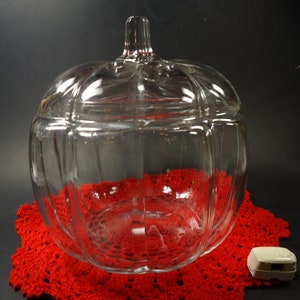 Clear pumpkin canister / cookie jar