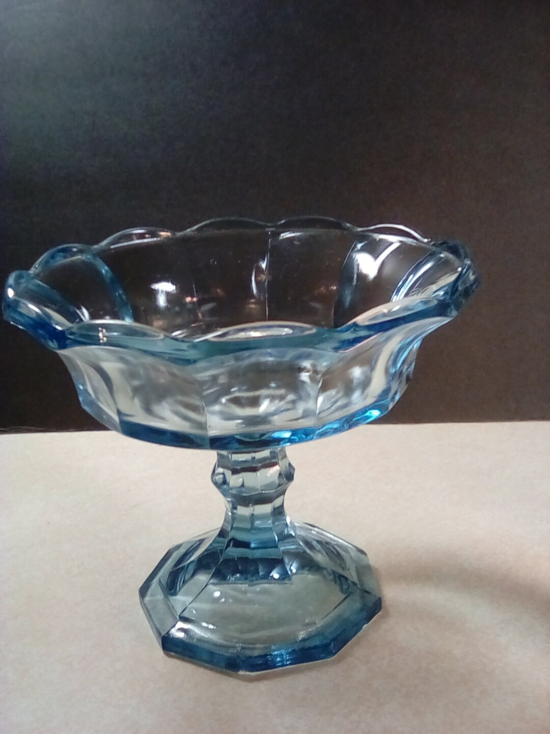 Fostoria Virginia Light Blue Pedestal Candy Dish Etsy