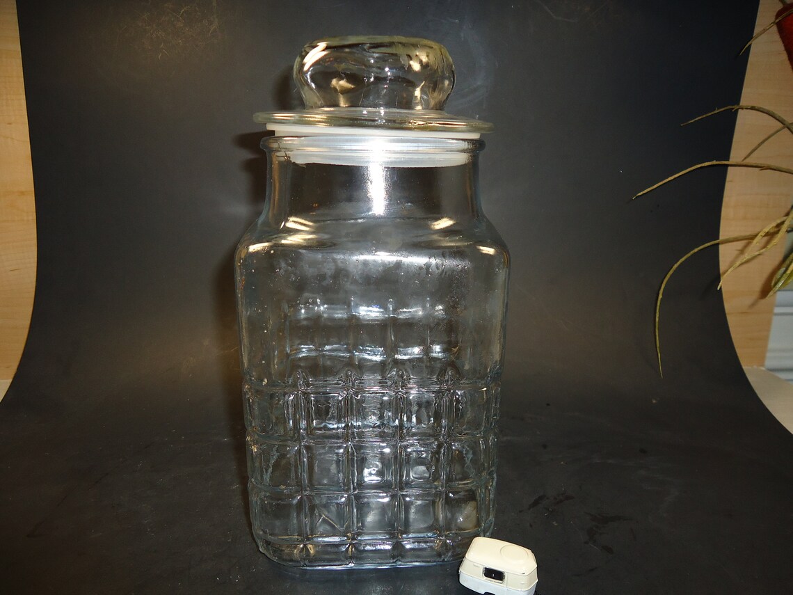 Clear Glass Storage Container Etsy