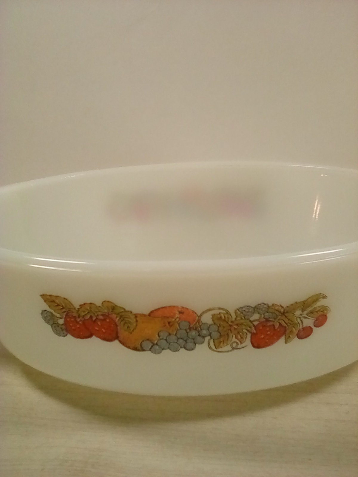 Anchor Hocking Fire King Fruit Harvest Casserole Dish Etsy