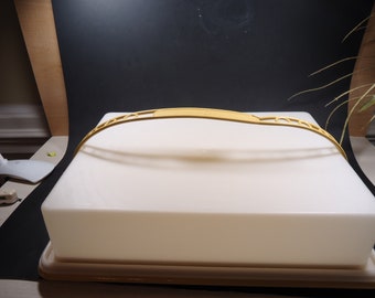Tupperware 622 -3 Harvest Gold Sheet Cake Carrier Rectangle Container 14X10