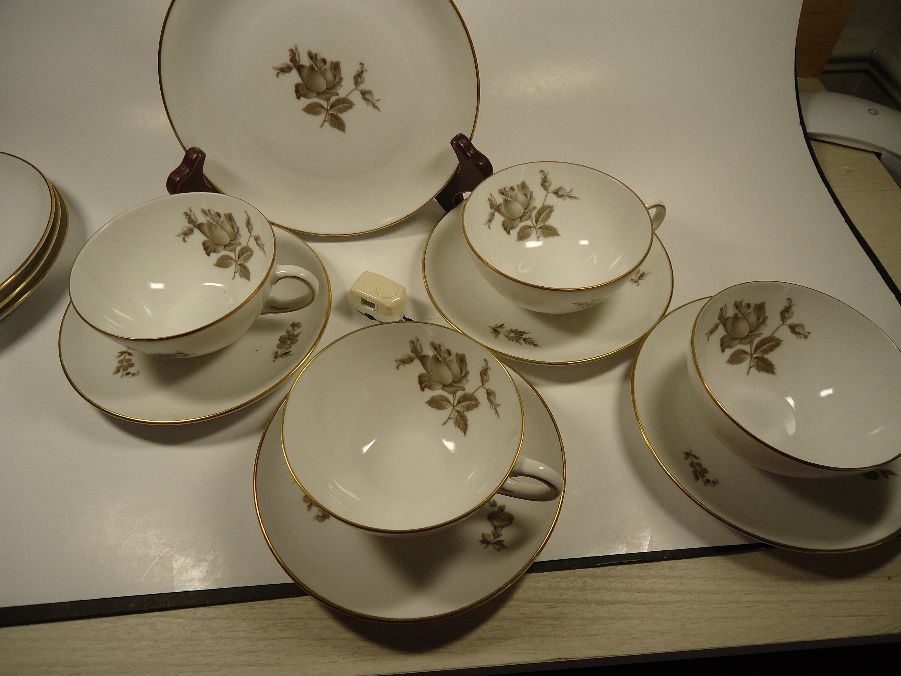 中国 菊形托付　手付菊形碗　f2221208 Set of 12 China Made in Germany, Kgl.pr. Tettau Pattern