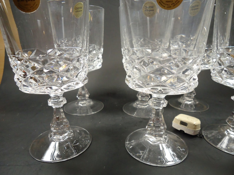 Cristal D' Arques Set of 6 Lead Crystal Stemware Glasses Etsy