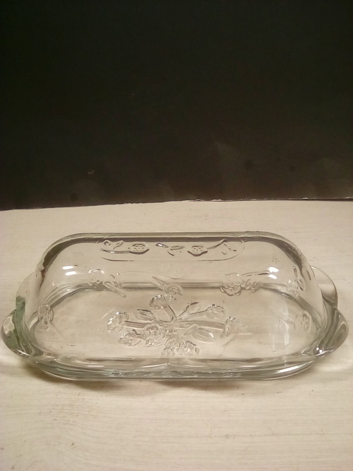 Anchor Hocking Clear glass oval butter dish Butter Dishes Home & Living