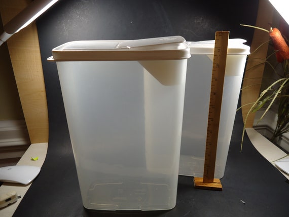 2 Tall Clear Storage/ Containers With Lids 